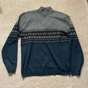 Shein Zip-Up Sweater with Aztec Pattern - Size XL